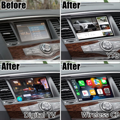 Nissan Patrol Y62 2010-2016 android otomatik carplay youtube video arayüzü ile dokunmatik ekran yükseltmesi