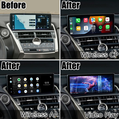 Lexus NX300 NX300h 2018 2021 kablosuz carplay android otomatik arayüz kutusu