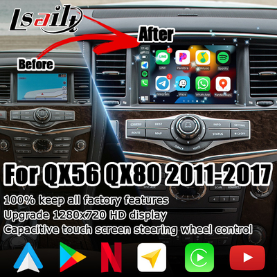 Infiniti QX80 QX56 Z62 carplay android otomatik çoklu parmak HD dokunmatik ekran upgarde IT08
