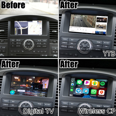 Nissan Pathfinder IT08 R51 HD ekran yükseltme kablosuz carplay android otomatik navigasyon kutusu