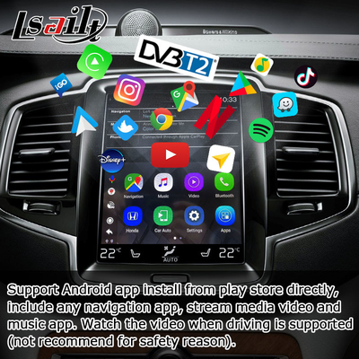 Android Video Arayüzü yükseltme Volvo S60 S90 için Carplay AI Kutusu 4 GB RAM