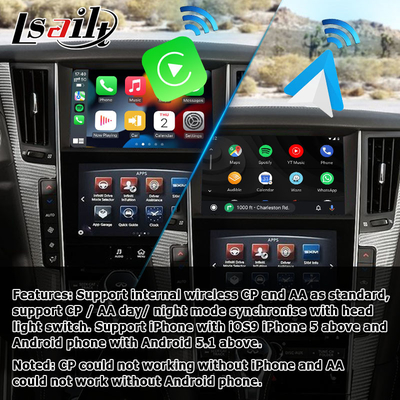 Infiniti Q50 Q60 kablosuz carplay android otomatik ekran projeksiyon medya arayüzü