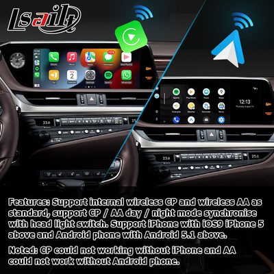 Lexus ES300h ES350 ES250 daha ucuz sürüm için kablosuz carplay android otomatik