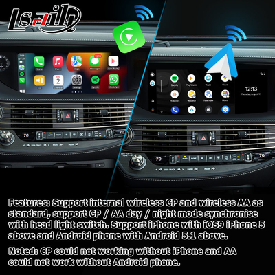 Lexus LS500 LS500h LS350 kablosuz carplay android otomatik ekran yansıtma arayüzü