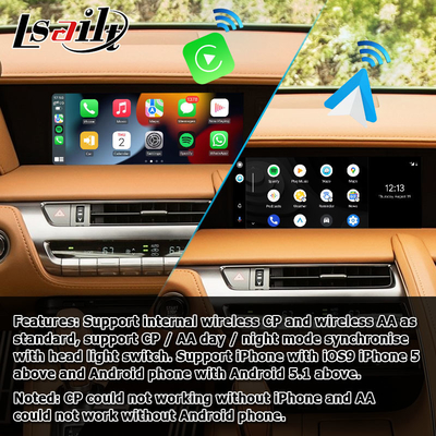 Lexus LC LC500 LC500h kablosuz android otomatik carplay medya arabirimi desteği ekran yansıtma