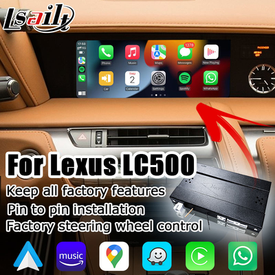 Lexus LC LC500 LC500h kablosuz android otomatik carplay medya arabirimi desteği ekran yansıtma