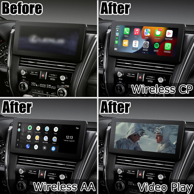 Lexus LM300h LM350 LM ekran projeksiyonu için kablosuz Android otomatik carplay