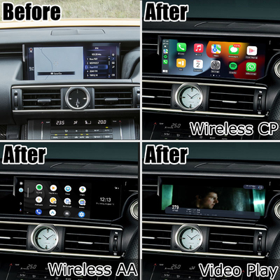 Lexus RC RC350 RCF RC200t RC300h RC300 android oto için kablosuz carplay