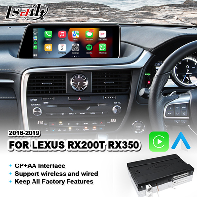 Lexus RX350 RX200T RX 350 Fare Kontrolü için Kablosuz Android Otomatik Carplay Arayüzü 2016-2019