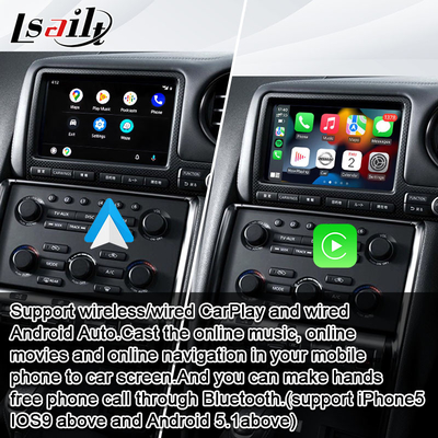 Lsailt Araba Multimedya Ekranı GT-R GTR R35 için 4+64GB Kablosuz CarPlay, Yükseltme Ekranı