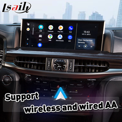 Lexus LX570 LX 570 LX450D 2016-2021 için kablosuz Android Otomatik Carplay Arayüzü