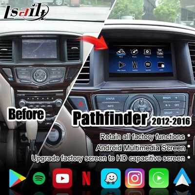 Android Auto özellikli Nissan Pathfinder, Patrol, Armada Infiniti QX için CarPlay Araba Multimedya Ekranı