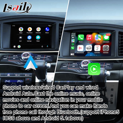 Nissan Elgrand Patrol için Kablosuz CarPlay Araba Multimedya Ekranı, GPS Navigasyonlu Armada Infiniti QX, Android Auto