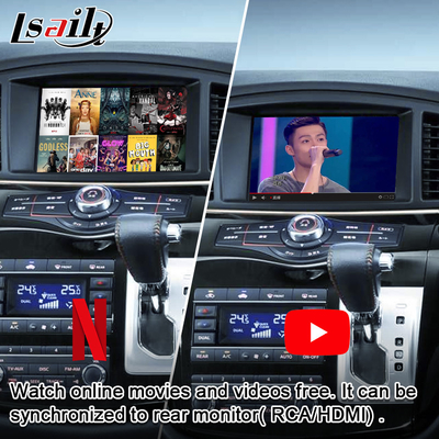 Nissan Elgrand Patrol için Kablosuz CarPlay Araba Multimedya Ekranı, GPS Navigasyonlu Armada Infiniti QX, Android Auto