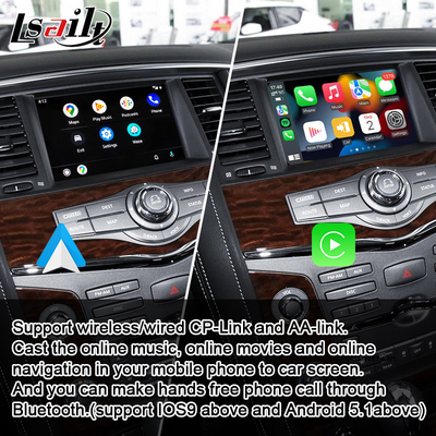 Devriye Nissan Armada için Kablosuz CarPlay, YouTube, Yükseltme Ekranı ile Lsailt Araba Multimedya Ekranı