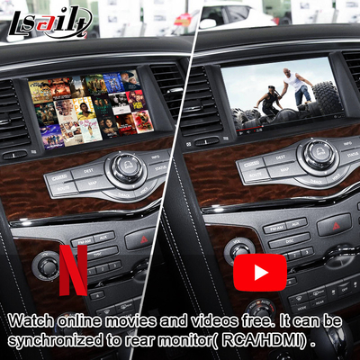 Devriye Nissan Armada için Kablosuz CarPlay, YouTube, Yükseltme Ekranı ile Lsailt Araba Multimedya Ekranı