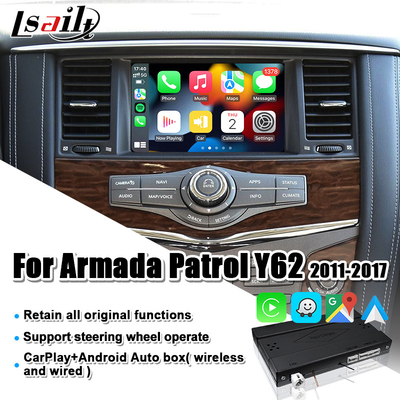 Android Auto ile Nissan Armada, Quest, Pathfinder için Lsailt CarPlay Arayüzü, orijinal ekranı yükseltin