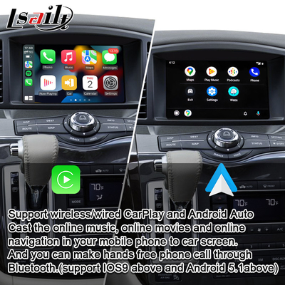 YouTube, Android Auto ile Nissan Quest, Patrol, Armada, Infiniti QX için Kablosuz CarPlay arayüzü