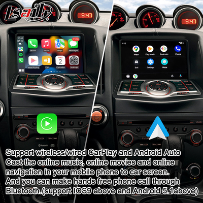 Nissan 370Z Pathfinder Infiniti QX için Android Auto CarPlay Arayüzü arka kameraları destekler