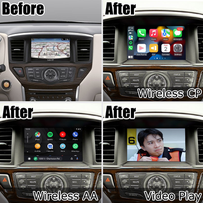 Nissan Pathfinder R52 2017-2021 için Kablosuz Carplay Android otomatik Navigasyon Kutusu