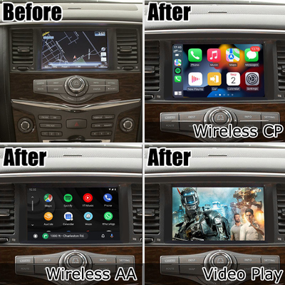 Nissan Patrol Y62 kablosuz carplay android oto Lsailt tarafından OEM tarzı yükseltme
