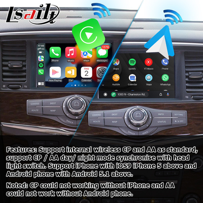 Nissan Patrol Y62 kablosuz carplay android oto Lsailt tarafından OEM tarzı yükseltme