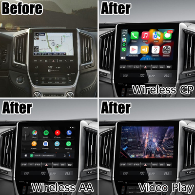Toyota Land Cruiser LC200 OEM tarzı kablosuz carplay android otomatik multimedya arayüzü yükseltmesi