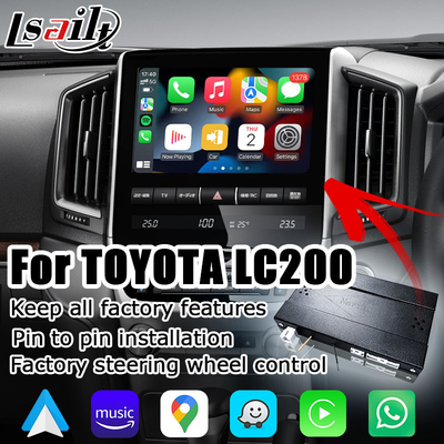 Toyota Land Cruiser LC200 OEM tarzı kablosuz carplay android otomatik multimedya arayüzü yükseltmesi
