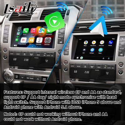 Lexus GX460 OEM tarzı entegre yükseltme için Apple carplay Android otomatik yükseltme