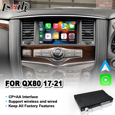 Kablosuz Android Otomatik Carplay Arayüzü 2017-2021 Infiniti QX80 için