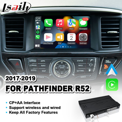 2017-2019 Nissan Pathfinder R52 için araba entegrasyonu kablosuz Android Otomatik Carplay arayüzü