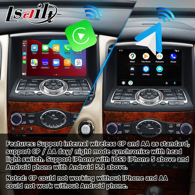 Infiniti QX50 EX35 EX25 EX30d EX37 HD ekran kablosuz Carplay Android Otomatik yükseltme
