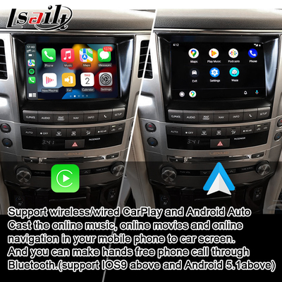 Kablosuz Android Auto, Google Haritası ile LX570 2013-2015 GX460 için Lexus CarPlay Arayüzü