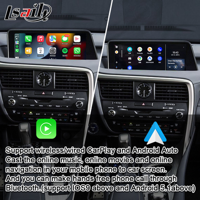 RX450H 2016-2022 RX350 Desteği Kablosuz Android Auto, Kameralar için Lexus CarPlay arayüzü