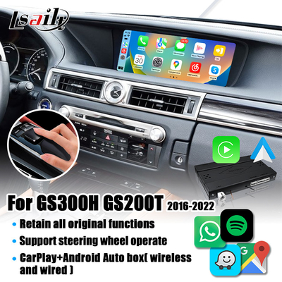 Android Auto özellikli Lexus GS300h GS200t için Kablosuz CarPlay Arayüzü, Joystick Uzaktan Kumandayı destekler