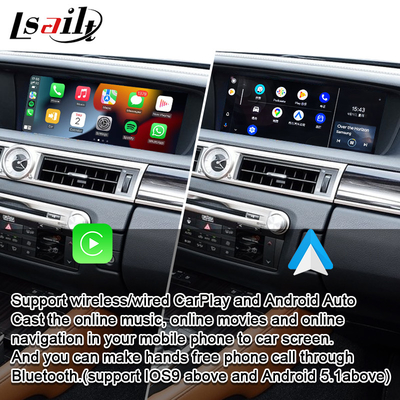Android Auto özellikli Lexus GS300h GS200t için Kablosuz CarPlay Arayüzü, Joystick Uzaktan Kumandayı destekler