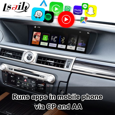 Android Auto özellikli Lexus GS300h GS200t için Kablosuz CarPlay Arayüzü, Joystick Uzaktan Kumandayı destekler