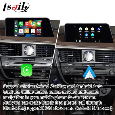 Android Auto, Mirror Link, Google Map özellikli Lexus RX RX200T RX350 için Lsailt CarPlay Arayüzü