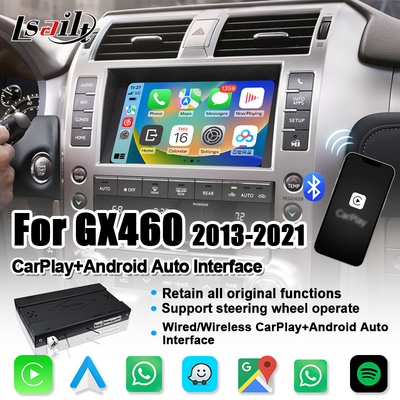 Kablosuz Android Auto ile Lexus GX460 2014-2021 LX570 RX NX için Tak ve Çalıştır CarPlay Arayüzü
