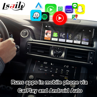 Lexus IS250 IS350 IS300 için Lexus CarPlay Arayüzü Android Auto ile Kamera Arayüzü