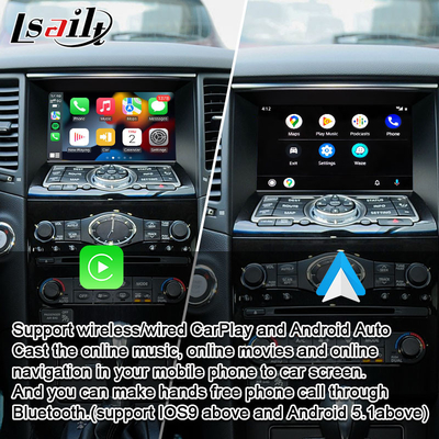 Infiniti FX Q QX için Kablosuz Apple CarPlay Android Oto Arayüzü Orijinal Ekran Yükseltme