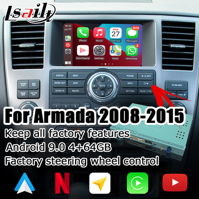 Nissan Armada TA60 2008-2015 için Android video arayüzü carplay android otomatik kutusu