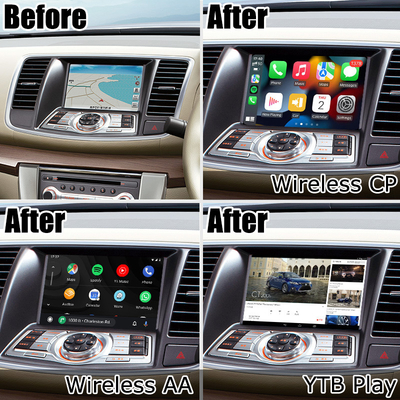 Kablosuz carplay android otomatik entegrasyonuna sahip Nissan Teana J32 Android video arayüzü
