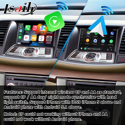 Kablosuz carplay android otomatik entegrasyonuna sahip Nissan Teana J32 Android video arayüzü