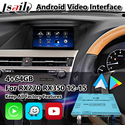 Lsailt Android Carplay Video Arayüzü Lexus RX270 RX350 RX450h RX Fare Kontrolü 2012-2015