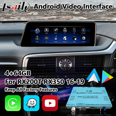 Lsailt Android Video Arayüzü Lexus RX350 RX450h RX200t RX350L RX450L RX AL20 2016-2019