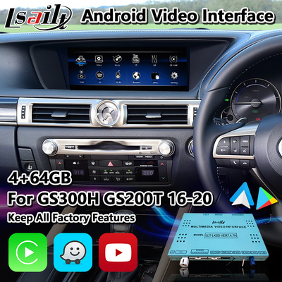Lexus GS300h GS200t GS350 GS450h GSF GS L10 2016-2020 için Lsailt Android Araba Multimedia Arayüzü