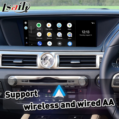 Lexus GS300h GS200t GS350 GS450h GSF GS L10 2016-2020 için kablosuz Android Otomatik Carplay Arayüzü