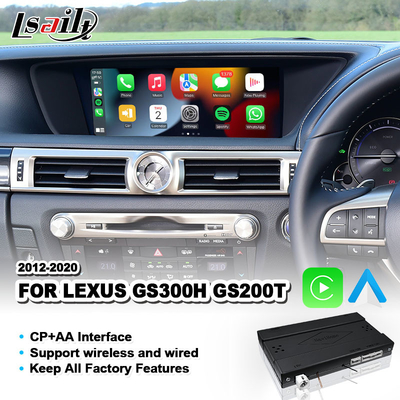Lexus GS300h GS200t GS350 GS450h GSF GS L10 2016-2020 için kablosuz Android Otomatik Carplay Arayüzü