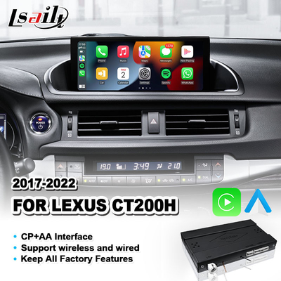 Lexus CT 200h FSport CT 2017-2022 için Kablosuz Carplay & Android Otomatik Arayüzü